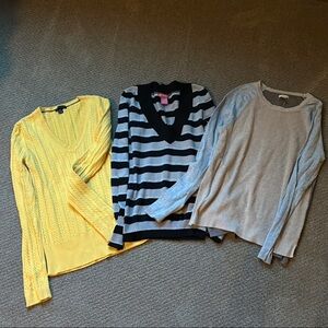 Yellow, Black & Silver, Gray & Beige Sweater Set